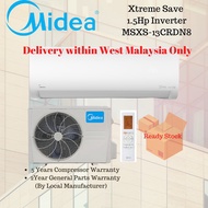 Midea 1.5Hp Xtreme SavE Inverter R32 Air Conditioner / Aircond / Air Cond - DELIVERY WITHIN WEST MALAYSIA ONLY