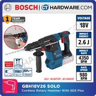BOSCH GBH 18V-26 SOLO CORDLESS ROTARY HAMMER 18V | SDS PLUS | 2.6 J WITHOUT BATTERY & CHARGER [ GBH1