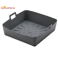 23cm/9Inch Square Large Silicone Air Fryer Liners Mold for  Air Fryer 6-8QT Reusable Airfryer Oven B