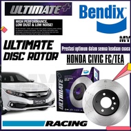 Bendix Ultimate+ Front And Rear Set Disc Rotor - Honda Civic FC/TEA 2016 BR2540 ULT+ BR2541 ULT+