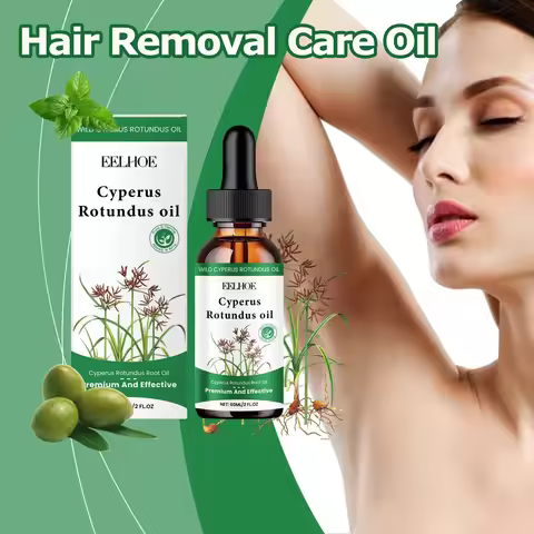60ml Cyperus Rotundus Oil Gentle Hair Removal Care Oil Body Hair Inhibitor Serum Moisturizing Nouris