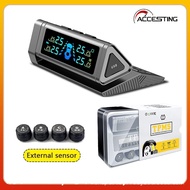 แรงดันยาง TMPS พลังงานแสงอาทิตย์ T21/S10และเซนเซอร์ควบคุมชั่วคราวพร้อมจอแสดงผลไฟ LED + ป้ายทะเบียนโท