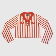 CIRCULAR - Knitted Striped Polo Shirt (Women)