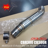 【Big-Sales】 For CBR300 CB300R CBR 300 CB 300R 2018-2021 Motorcycle Exhaust Slip-On Pit Bike Motorbik