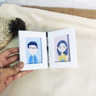 Photo Frame Double 2x3 3x3 White !!️