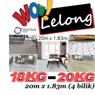 Tikar Getah 20m x 1.83m (6 kaki) Tebal 0.4mm PVC Vinyl Carpet Flooring Rug Mat Canopy Karpet Khemah