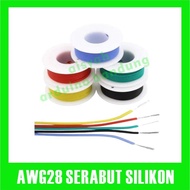 1 roll of AWG28 silicone stranded cable 15 meters 15m silicone 28AWG AWG 28