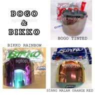 BOGO BIKKO VISOR TINTED RAINBOW SIANG MALAM VISOR HELMET 3 BUTTON