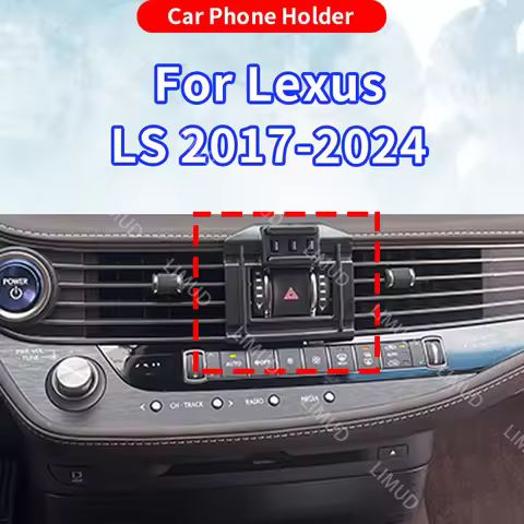 For Lexus LS LS350 LS500h UCF50 2017 2018-2023 2024 Car Phone Holder Wireless Charging GPS Gravity B