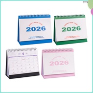 4pcs 2026 Desk Calendar: Standing Desktop Calendar With English Design - Habit Tracker Monthly Sched