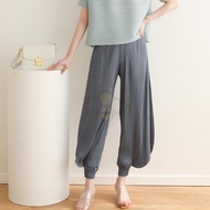 ♣ Aiden001 One Size Autumn Spring Summer Pleated Large Size Loose Harem Beaming Pants Bloomers 3223