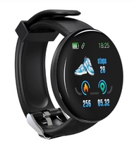 New Smart Watch D18 Men Women Blood Pressure Heart Rate Monitor Waterproof Bluetooth Round Fitness T