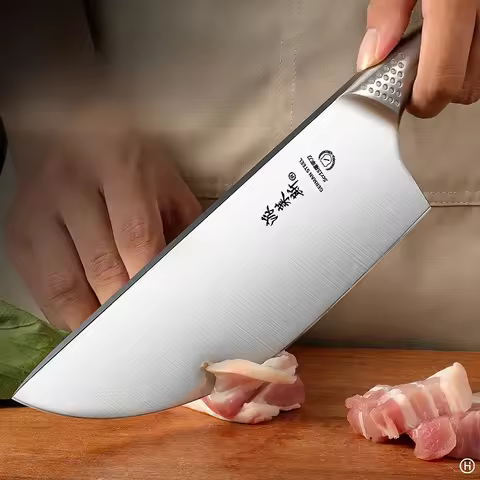 Butcher Knife for Pork Beef Lamb Slaughtering Stainless Steel Boning Cutting Meat Cleaver 5Cr15 Shar