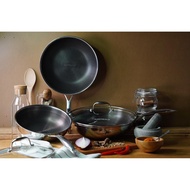kitchen tap▥Gastreaux Hybrid Wok Pan 24cm/28cm/32cm Non Stick Honeycomb With Glass Lid Can Use Metal