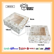 Cake Window Packaging 18x18x8 cm 350gsmIVORY 18x18x8