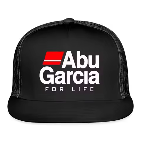 ABU GARCIA Black Trucker Hat Cap Adult Size