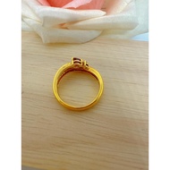 835 黄金红宝石衬钻石戒指 l 835 Gold Ring