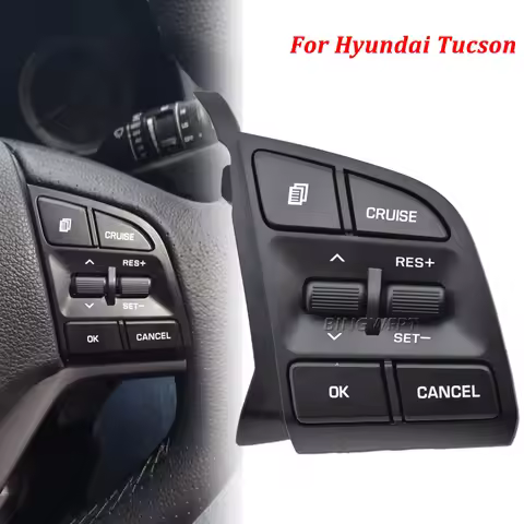 BINGWFPT For Hyundai Tucson IX35 2015-2019 1.6T/2.0 Steering Wheel Cruise Control Button Switch Butt