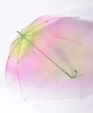 《希望之棲》【現貨】浪漫氛圍 日本進口 estaa漸層雨傘-淺綠色 透明傘 光與影 時尚雨具 輕量雨傘 漸層傘