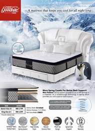 [ FREE DELIVERY ] Goodnite DE ICELAND Ice Sleep 12inch Max Posture Spring (Queen/King) Mattress / Ti