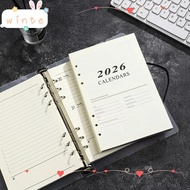 WINTE A5 Notebook, Loose Leaf Perforated Sheets Binder Inner Page, Refill Page Daily Planner Agenda 