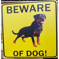 BEWARE OF DOG SIGN BOARD 30x30cm metal