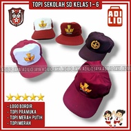 PUTIH MERAH PRIMARY SCHOOL HAT PLAIN RED HAT RED AND WHITE SCOUT HAT