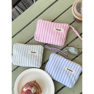 43203 Fresh Striped Lipstick Air Cushion Storage Bag Coin Bag Cosmetic Bag Small Portable Sundries S