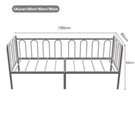 Tempat Tidur Besi 100/120/160/180cm Dipan Besi Ranjang Besi Tempat Tidur Dipan Divan Besi