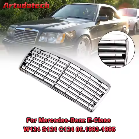 Artudatech Front Bumper Grille Grill Fit Mercedes-Benz E-Class W124 S124 C124 1993 1994 1995