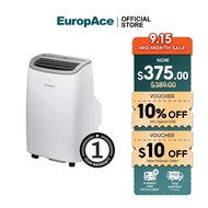 EuropAce 12K BTU Portable Aircon | EPAC 12T3B | 3-in-1: Aircon, Dehumidifier, Fan & Compact with 1 Y