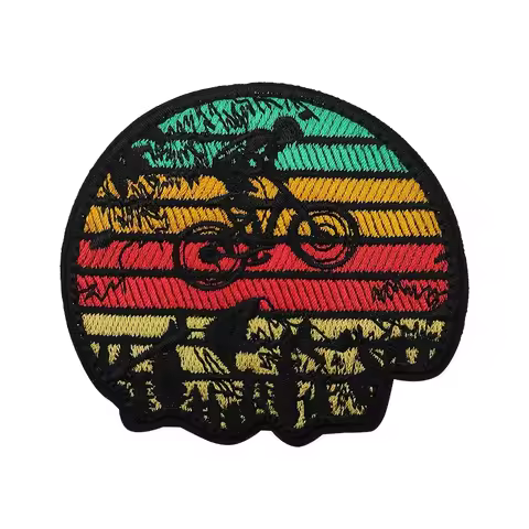 Mountain Biking MTB Patch Velcros Hook & Loop Sticker Fastener - Embroidered Badge for Outdoor Extre