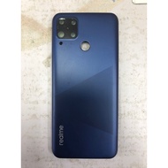 Oppo Realme C15 Replacement Parts Middle Frame+Back Housing Glass Door Case for Realme C15