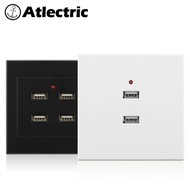 4-PORT USB 1A-3.5A Wall Charger Adapter Socket Power Outlet Panel with Mobile Phone Holder