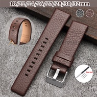 18-32mm Universal Genuine Leather Watch Strap Lychee Pattern Cowhide Leather Watch Band 18mm 22mm 24