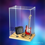 Figure Music Bottom Wooden Guitar Transparent 21329 Suitable for Acrylic Storage Box Display Anti-du