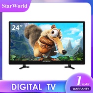 StarWorld LED TV 24 นิ้ว ทีวี24นิ้วดิจิตอล Full HD ทีวีจอแบน โทรทัศน์ดิจิตอล ใช้ไฟ12vได้ ต่อกล้องวงจรหรือคอมพิวเตอร์ได้