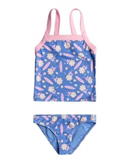 ROXY ชุดว่ายน้ำทูพีซ เด็กเล็ก 2-7 กันแดด UPF 50 LOREM TANKINI SET Two-Piece Swimsuit for Girls 241 E