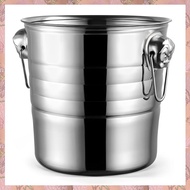 (NVIS) Stainless Steel Ice Punch Bucket Wine Beer Cooler Champagne Cooler Portable Bar Party Club Ic