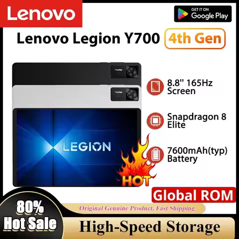 Lenovo Legion Y700 4th Gen TB322FC Gaming Tablet 8 Inch 165Hz Snapdragon 8 Elite 7600mAh 68W Fast Ch