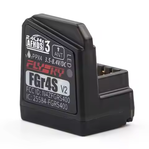 Flysky FGr4S V2 Receiver, 4 Channel AFHDS 3 Receiver for Noble NB4, NB4+, NB4 PRO, NB4 PRO+ RC Trans