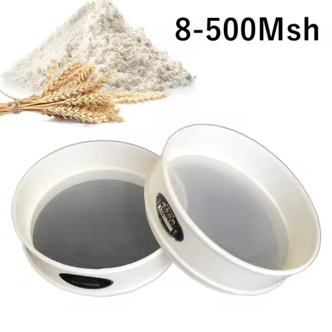 20cm Round Nylon Mesh Flour Sieve Shaker Kitchen Bean Powder Filter Sieve No-static Lab Filter Scree