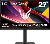 LG 27G640A-B Ultragear QHD (2560 x 1440) IPS Gaming Monitor, 300Hz, 1ms, NVIDIA G-Sync, AMD FreeSync