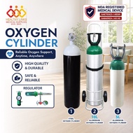 Aluminium Oxygen Tank 5L / 10L OR Steel Oxygen Tank 10L + Regulator + Nasal Oxygen Cannula