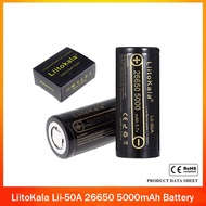 LiitoKala Lii-50A 26650 5000mAh Battery 3.7V Li-ion Rechargeable Battery