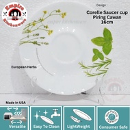 Corelle Saucer cup 16cm/piring cawan ( Country Rose / European Herbs / Daisy Field / Provence Garden / Sakura / Plum )