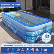 BASE OUT สระว่ายน้ําเป่าลมแบบหนาสําหรับเด็ก