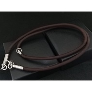 4mm Thickness Brown Nylon String Stainless Steel One Hook With One Back Ring Amulet Necklace Amulet 