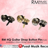 RM HQ Acoustic Electric Bass Guitar Strap Button Mushroom Head Strap Pin (PAIR) Gitar Akustik Elektrik Bass Kapok Gitar
