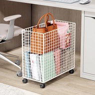【RM】ถังตะกร้าสำหรับเสื้อผ้าสกปรกในครัวเรือนตะกร้าผ้าพร้อมรอกเคลื่อนย้ายได้ตะกร้าที่เก็บเสื้อผ้าห้องน